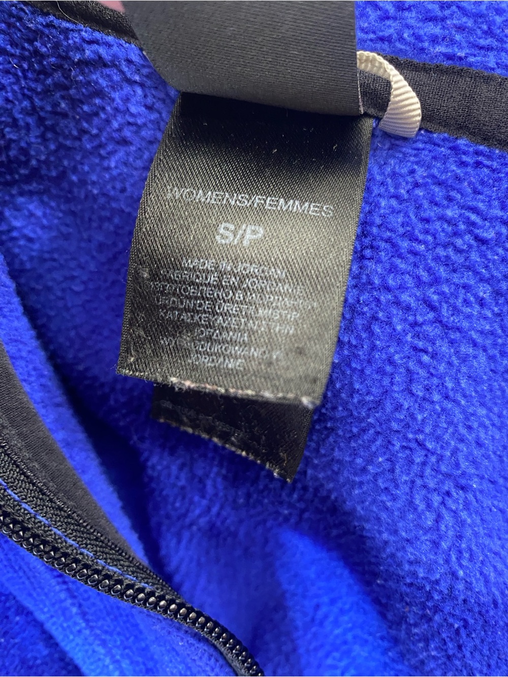 The North Face Women's Blue Striped Half-Zip Hooded Kangaroo Pocket Size S - Picture 6 of 9